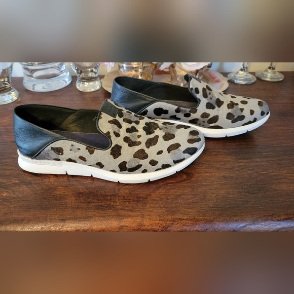 Cole Haan Women's Gray Leopard-Print Slip-On Sneakers - Picture 5 of 8